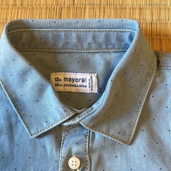 NWT Size 12 Month Blue Button up Shirt 🥰 - Picture 2 of 5